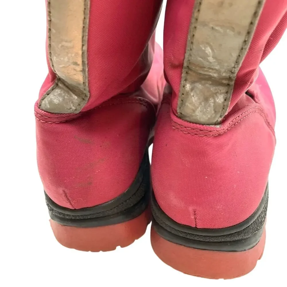 Lands End Girls Kids Pink Waterproof Warm Winter Boots Sledding Play sz 2